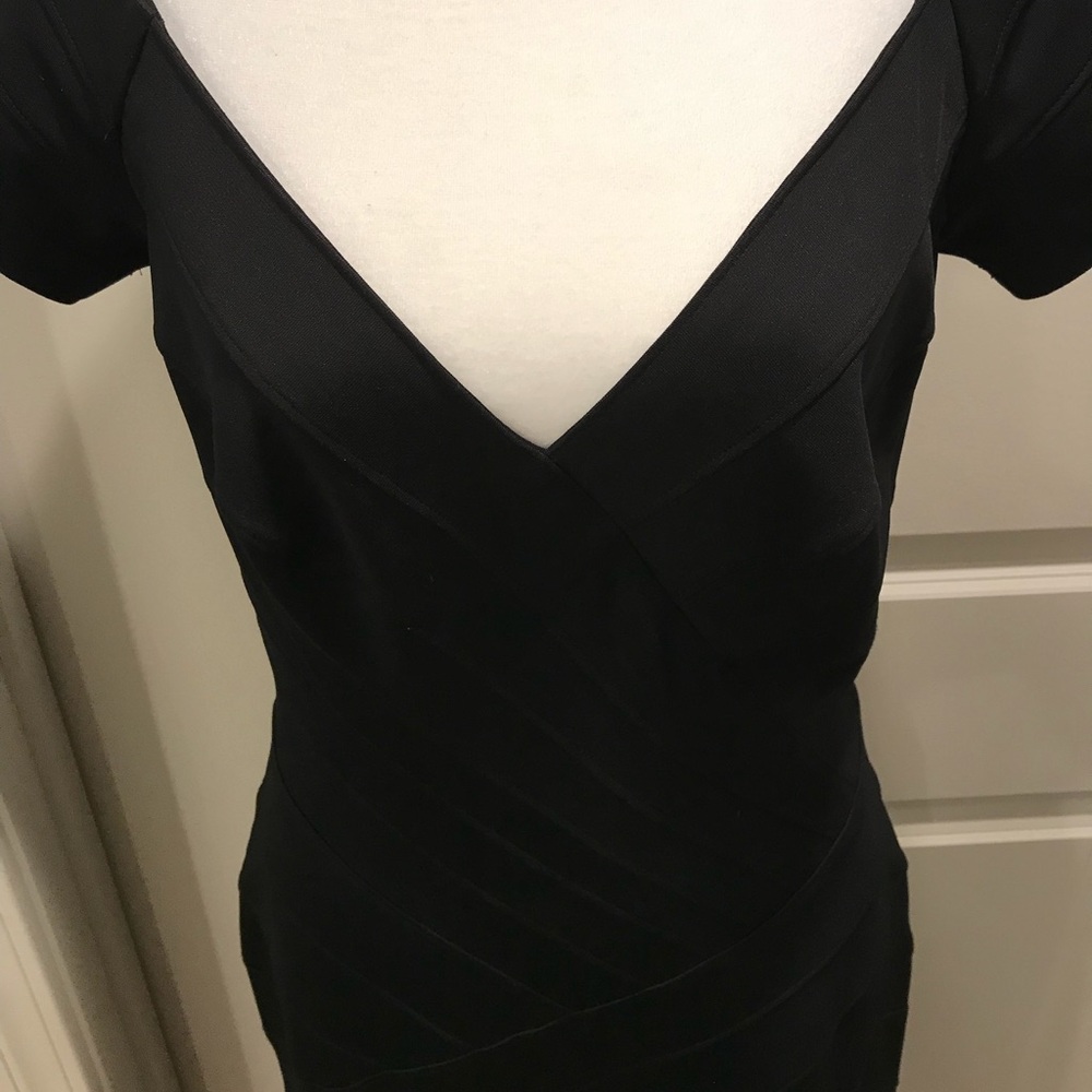 Black Textured Midi Dress